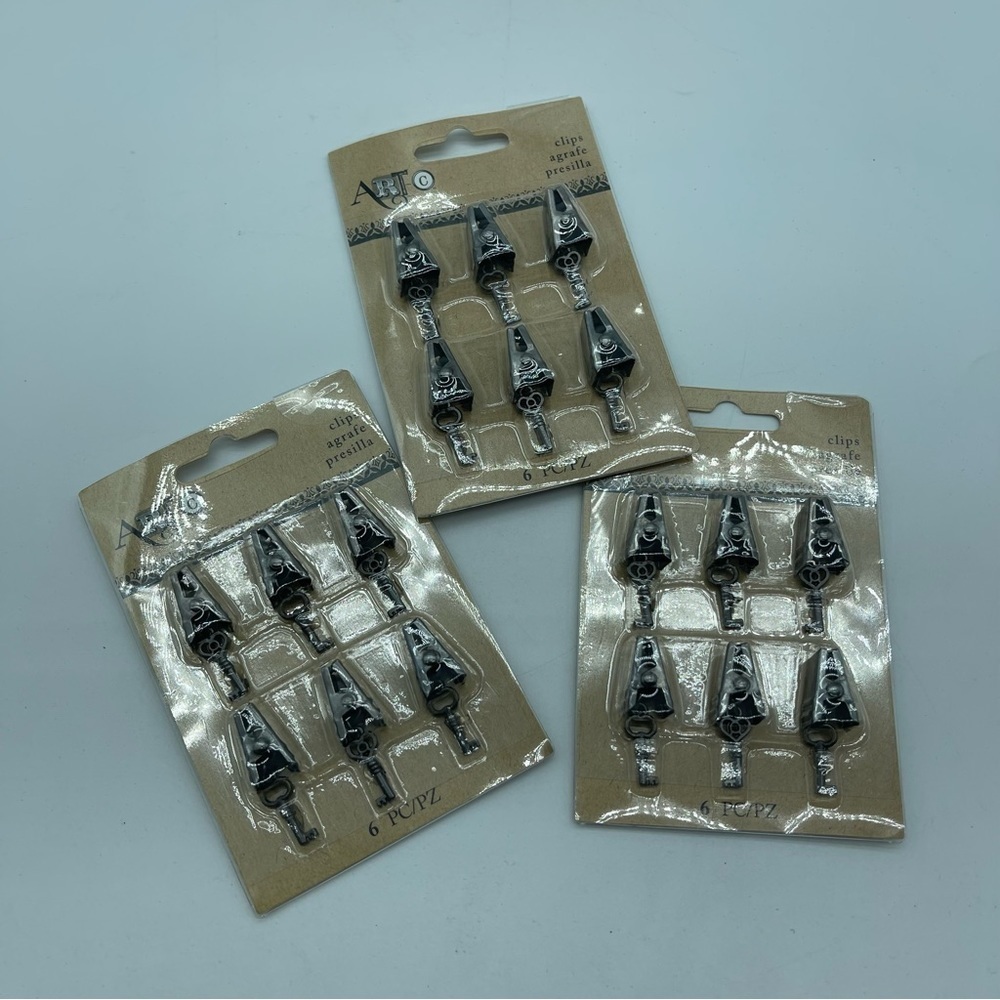 Art Clips 3 Packages Keys Scrapbooking Crafts Metal